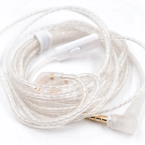 Cable pin C chapado en plata CON micrófono para audífonos