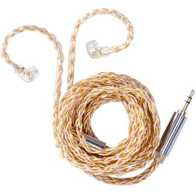 Cable pin C chapado en oro SIN micrófono para audífonos KZ